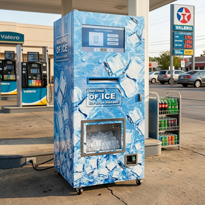 Distributeur automatique de glace JFP Commercial 150 kg, distributeur de glaçons intelligent <span class=keywords><strong>24h</strong></span>/24 en libre-service avec systèmes de paiement internationaux - Product Image 2