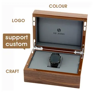 Изготовленная на заказ роскошная деревянная упаковочная коробка, глянцевая Лаковая коробка для часов для оптовой продажи