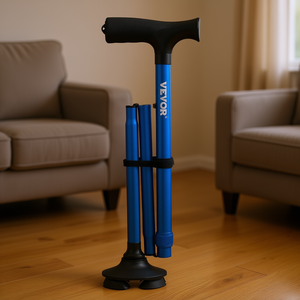 Bastón Plegable Vevor con 8 Niveles de Altura Ajustable y Base de 4 Puntas para Uso en Interiores y Exteriores - Product Image 2