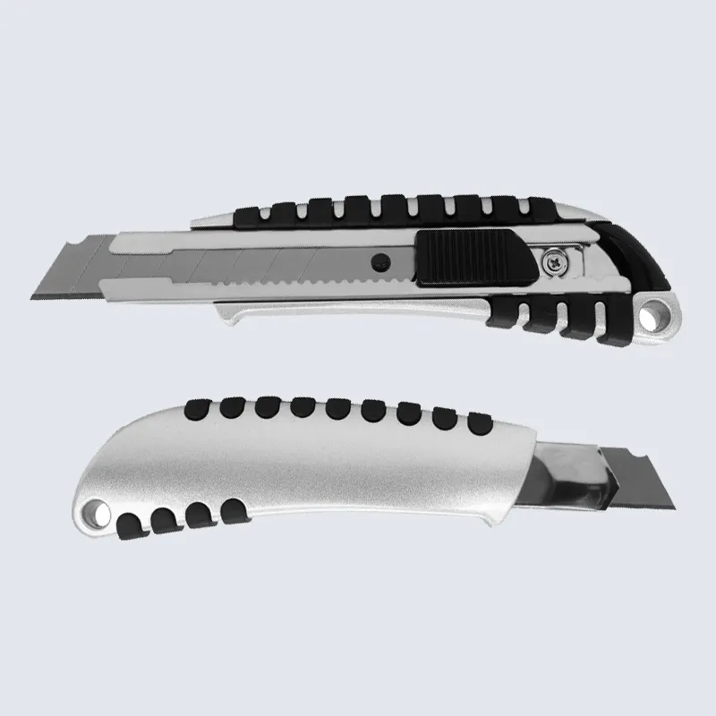 Auto lock carpenter cutter 18mm snap off blades retractable aluminium alloy utility knife