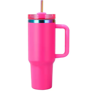 Tasses et gobelets isothermes en cuivre doré plaqué arc-en-ciel, revêtement poudré, 40oz, 20oz, 30oz, pour gravure laser