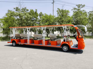 Mini-bus électrique 23 places, navette, bus touristique pour parc à thème, fête, mariage, 28 km/h, autonomie 100 km, couleurs personnalisées LHD RHD - Product Image 3