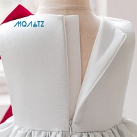Robes de fête pour enfants MQATZ, robes de cérémonie blanches avec un grand nœud rouge pour filles de 8 ans, pour mariage, anniversaire, AL6159