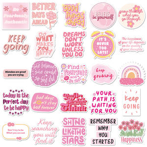 50PCS Purple Motivational Phrase Inspirante Rose Positive Saying Sticker - Product Image 5