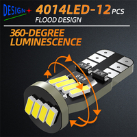 Ampoule LED T10 pour intérieur de voiture W5W, taille mini 1:1, 194 168, sans erreur Canbus, éclairage de tableau de bord, 12V, kit 4014SMD