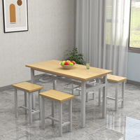 Tabouret suspendu pour table à manger 4-8 personnes Ensemble de meubles de restaurant Design moderne Matériau métallique