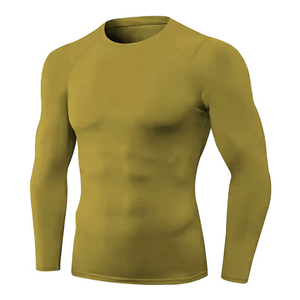 Premium Quality Compression Shirt Breathable gym wear <b>Tight</b> TShirt Custom Logo Compression Shirts for Men Gym Workout Sportswear - Product Image 6