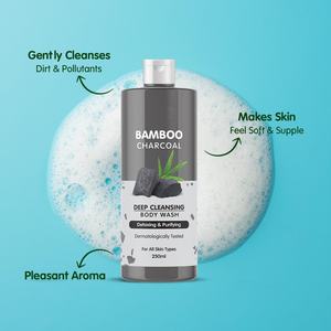 Gel douche personnalisé au charbon noir aux vieilles épices pour hommes Gel douche au charbon de bambou - Product Image 2