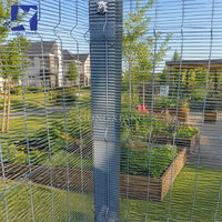 Panneau de clôture haute sécurité 358 avec nervures en V, grillage soudé galvanisé anti-escalade pour murs périmétriques et délimitations