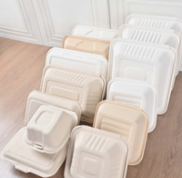 Contenitori per Catering Biodegradabili in Bagassa SINCERE, Eco-Friendly, 9 Pollici, Scatole Monouso per Pranzo e Cena