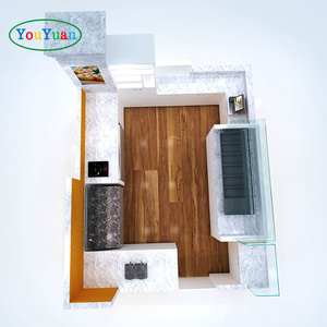 Cà Phê Waffle Crepe <span class=keywords><strong>Kiosk</strong></span> Thức Ăn Nhanh <span class=keywords><strong>Kiosk</strong></span> Ice Cream Hiển Thị Tủ Bánh Showcase Bánh Trưng Bày Tủ Trưng Bày Trong Trung Tâm Mua Sắm - Product Image 3