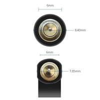 Câble d'extension audio pour casque, 3,5 mm stéréo mâle-mâle, AUX droit à coudé, 1 mètre, gaine en PVC