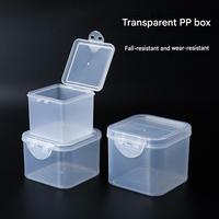 Boîte de rangement transparente en plastique PP pour ligne de pêche, boîte de rangement multifonctionnelle, boîte carrée