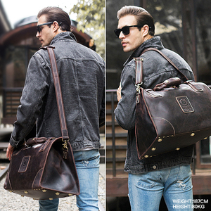 Tiding <span class=keywords><strong>ก</strong></span>ระเป๋าเดินทางหนัง<span class=keywords><strong>ส</strong></span>ะพายข้าง<span class=keywords><strong>ส</strong></span>ำหรับผู้<span class=keywords><strong>ชาย</strong></span>,ใช้เวลาพักผ่อนวันหยุดสุด<span class=keywords><strong>ส</strong></span>ัปดาห์แนววินเทจสามารถเลือกโลโก้ได้ตามต้องการ<span class=keywords><strong>ก</strong></span>ระเป๋าดัฟเฟิลหนังวัว - Product Image 6