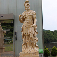 Effigang-Statue de guerrier romain en marbre Antique, décoration de jardin d'extérieur en marbre, taille de vie, célèbre Statue de guerrier grecque