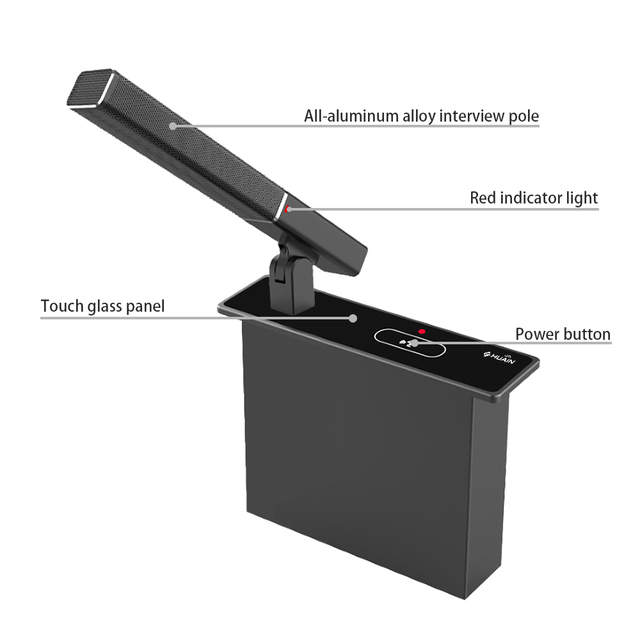 HUAIN HY-DE6112C/D Embedded Conference Unit Wired Conference System Cardioid Microphone 30Hz-20KHz Frequency Response CE RoHS