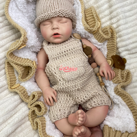 Poupées Reborn en Silicone Faite Main de 50 cm, Adorables, à Bouche Ouverte, avec Veines Visibles, Poupées Bébé de Collection pour Cadeau Souvenir de Fêtes