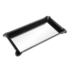 Bandeja de almacenamiento de PU con placa de 25x14,5 cm para organizar archivos - Product Image 1