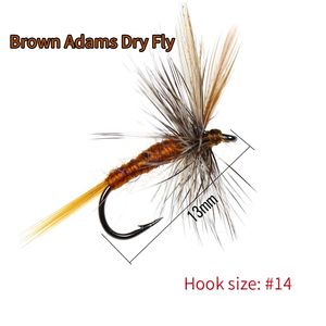 Mosca Adams al por Mayor # 14 Señuelos de Pesca Artificiales Tipo Paracaídas para Trucha, Mosca Seca, Mosca Adulta, Caddis Volador o Mosquillo - Product Image 5