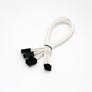 Ekstensi daya GPU PCI-E 5.0, berlapis perak GeForce 4090 Ti 16Pin 600W ATX3.0 12VHPWR ke 2x3X4x8Pin kabel ekstensi adaptor - Product Image 2