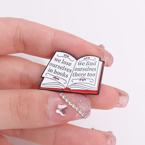 卸売本エナメルピンの読書愛好家オタク本本虫ブローチラペルバッジ読者のためのジュエリーギフト - Product Image 4
