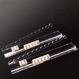 Support de Mahjong américain en acrylique transparent avec poussoir magnétique pour tuiles de Mahjong - Product Image 1