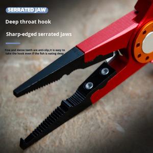Alicates de Pesca Multifuncionales Largos de Aleación de Aluminio, Alicates para Señuelos con Nuevo Sistema Métrico, Función de Bloqueo para Control de Peces, Grado DIY, Venta al por Mayor - Product Image 4