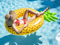 Flotteur de piscine gonflable géant d'ananas pour adultes, Tube intérieur de natation, Fruit en plein air, fête de plage, jeu d'eau, jouet amusant