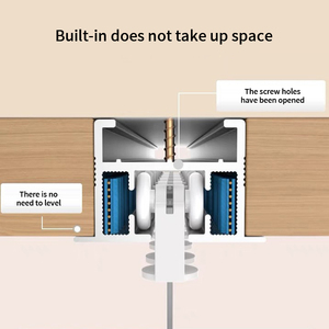 Nhà Sản Xuất Hiện Đại Ẩn Điện Rèm Đường Ray Trần Nhôm Hợp Kim Lõm Cơ Động Cơ Rèm Bài Nhạc - Product Image 4