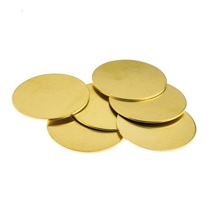 Placas de nombre de latón personalizadas en cualquier forma, etiquetas de perro de latón en blanco rectangulares redondas, logotipo grabado de latón macizo en blanco - Product Image 1