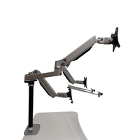 Bras de montage double pour moniteur de bureau Support pour moniteur PC Cantilever Desktop avec support de réglage de levage rotatif