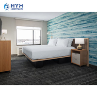 Ensemble de meubles de chambre à coucher, TV et bureau, en bois massif moderne et écologique, pour hôtel 5 étoiles TownePlace Suites by Marriot