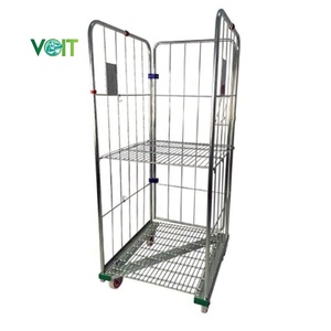 Voit kho lưu trữ mạ kẽm kẽm tráng kim loại có thể gập lại Ba tường 3 mặt CuộN <span class=keywords><strong>container</strong></span> - Product Image 4