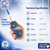 Kexint KIP-600P - Inspektor de Fibra Óptica Portátil USB con Aumento de 400x, Sonda de Inspección OTDR para Redes IP