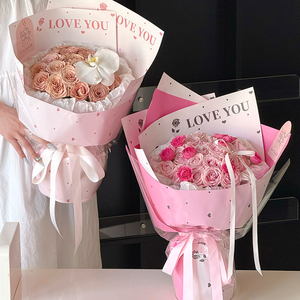 Papel <span class=keywords><strong>de</strong></span> Regalo Floral en Forma <span class=keywords><strong>de</strong></span> Corazón, Estilo Moderno, Materiales para Ramos DIY, Papel para Envolver Flores Frescas y Regalos para Floristas - Product Image 6