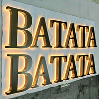 Lettres en relief 3D personnalisées rétroéclairées par LED, logo métallique, enseigne lumineuse pour magasin, boutique, bureau, extérieur
