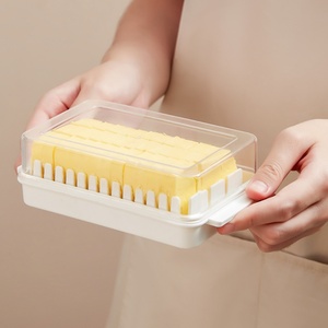 Rectangular Butter Divider Storage Box Cheese Slice Storage Box <b>Food</b> Keeper Butter Cutter <b>Container</b> with Lids for Household - Product Image 6