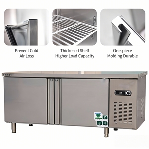 Congelador de Aço Inoxidável de Dupla Temperatura com Resfriamento a Ar e Controle Digital de Temperatura para Cozinhas Comerciais - Product Image 4