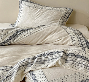 Juego de Edredón Jacquard Teñido con Hilo de Estilo Europeo Vintage, Mezcla de 80% Algodón y 20% <span class=keywords><strong>Lino</strong></span>, Decoración para Dormitorio, Oeko-Tex, Alta Gama - Product Image 6
