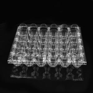 30 cell holes disposable PET transparent plastic egg storage box egg packaging carton box with cover