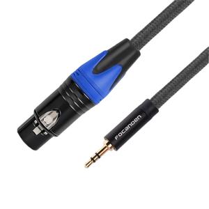 Cable de audio de 3.5mm a XLR hembra, trenzado con nailon blindado para equipos de audio y video - Product Image 3