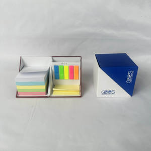 <span class=keywords><strong>Bloc</strong></span>-notes cube pliable auto-adhésif personnalisé 8x8cm avec porte-stylo en carton rigide pour usage promotionnel - Product Image 4