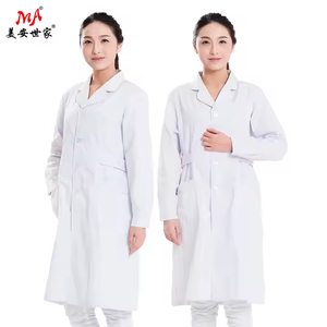 <b>White</b> <b>Women</b> Polyester Cotton <b>Long</b> Sleeve <b>Coat</b> Pharmacy Apparel Lab <b>Coat</b> - Product Image 2