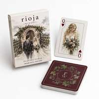 Cartes à jouer personnalisées Rioja Winery, aquarelle, portrait de couple, jeu de poker, cadeau souvenir, service tout-en-un