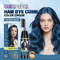 Vente en gros de haute qualité couleur cheveux teinture magique peigne noir brun shampooing professionnel Permanent rapide cheveux teinture peigne prix remise