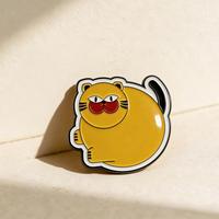 Badge en métal émaillé personnalisé avec personnage de dessin animé mascotte pour vêtements et sacs, idéal comme cadeau d'entreprise