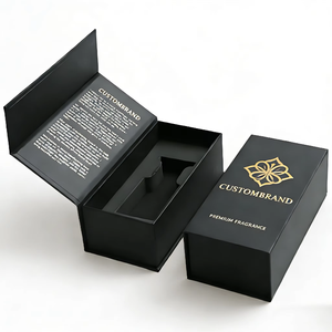 Caja de Embalaje para Perfumes Personalizada con Cierre Magnético Estilo Libro y Logotipo en Relieve, Perfecta para Sets de Regalo de Lujo - Product Image 1