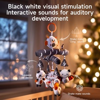 Tumama enfants jouets éducatifs en peluche développement visuel noir blanc Nature Design sensoriel berceau suspendu cloche jouet pour bébé jouets mobiles