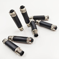 Ensemble de câbles M12 à code A, 5 broches, conducteur en cuivre, isolation en PVC, connecteur mâle-femelle moulé industriel