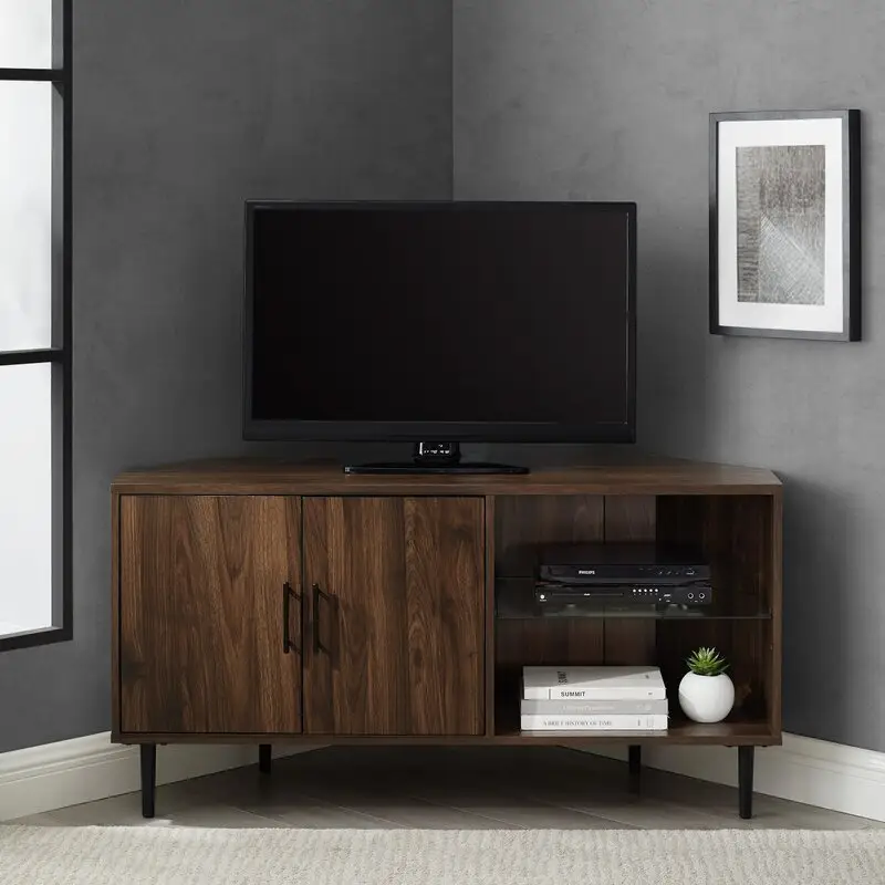 Caballete de suelo deslizante de diseño moderno para Tv, mueble de madera, esquinero, consola de escritorio, soporte de mesa